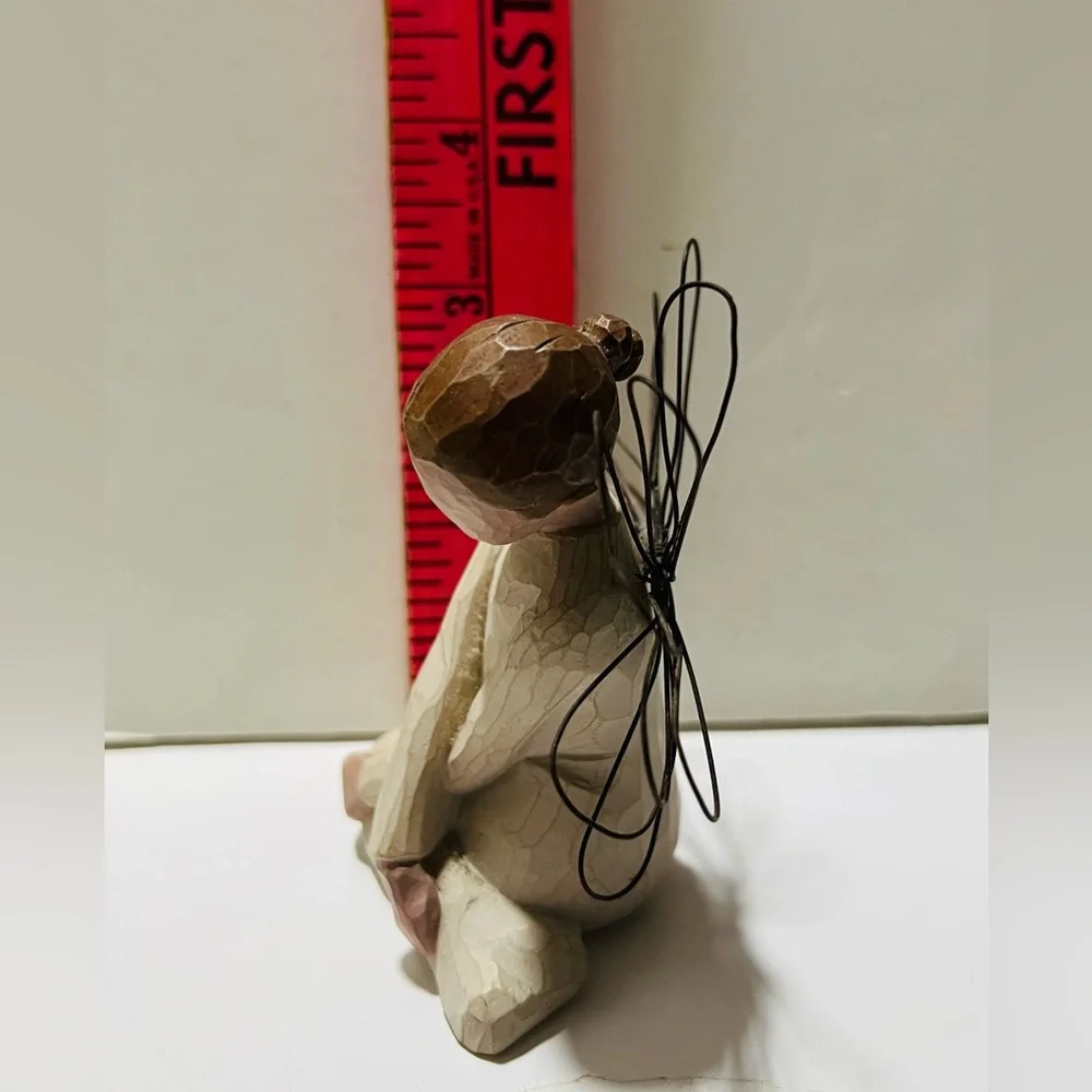 Willow Tree Figurines (2) Angels of Prayers 1999 and 2002 Metal Wings